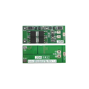 

Taidacent 2 String 18650 Li Battery Charging Protection PCB BMS Module Board with Equalization 20A 2S Battery Protection Board