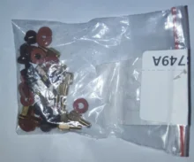 Elevador de placa base dorada + tornillos plateados, arandelas rojas de ordenador de 6,5mm 6-32-M3, alta calidad, 10 Uds.