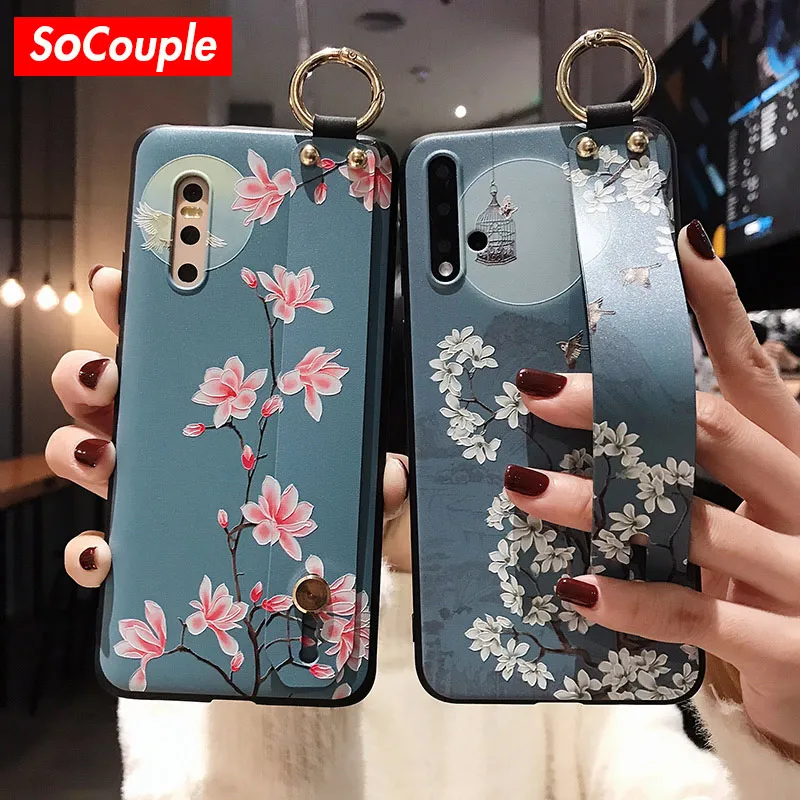 Чехол SoCouple с ремешком на запястье для Huawei Mate 10 20 Pro 30 Lite P30 P20 Nova 3i 6se Honor y7 y9 |