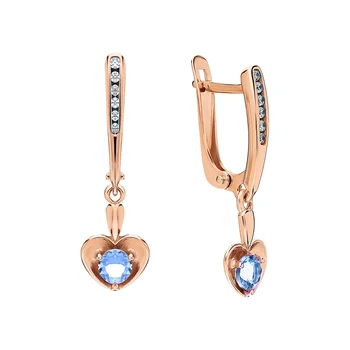 

Silver earrings with Topaz and cubic zirconia sunlight sample 925 test