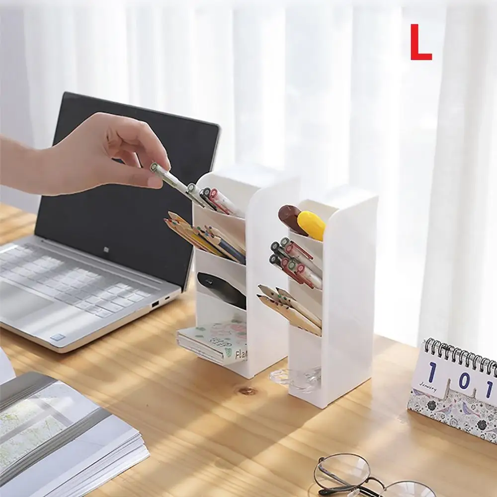 

Four-Grid Ergonomic Desk Storage Box Drawer Organizer Inclined Pen Holder Desktop Organizing Makeup Tray office Accessories 2020