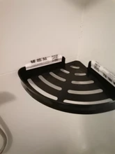 Mosodo-estante organizador de baño, estante de ducha negro, estantes de pared de aluminio, soporte de champú para inodoro, sin Taladro