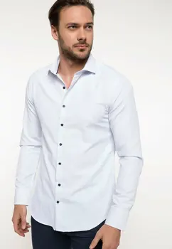 

DeFacto Men Formal White Shirt Casual Woven Top Long Sleeve Shirt Office Business Wear Top Shirt New - I1148AZ18SP
