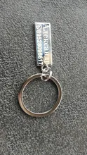 Llavero grabado personalizado para coche, Logo, número de placa, regalo personalizado, antipérdida, llavero con anilla P009C