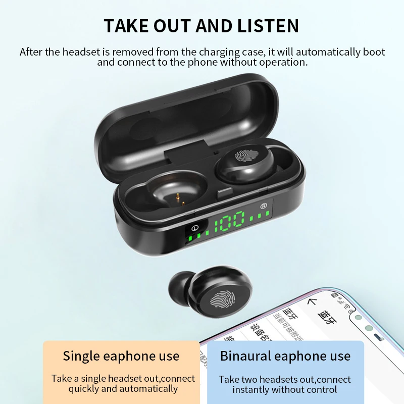Беспроводные Bluetooth наушники ecouteur вкладыши с шумоподавлением для мобильных игр