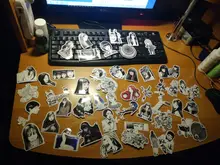 Pegatina de cómic de Horror para monopatín, adhesivo impermeable de Anime japonés Tomie, para equipaje y portátil, color blanco y negro, 10/21/49/50/56 Uds.