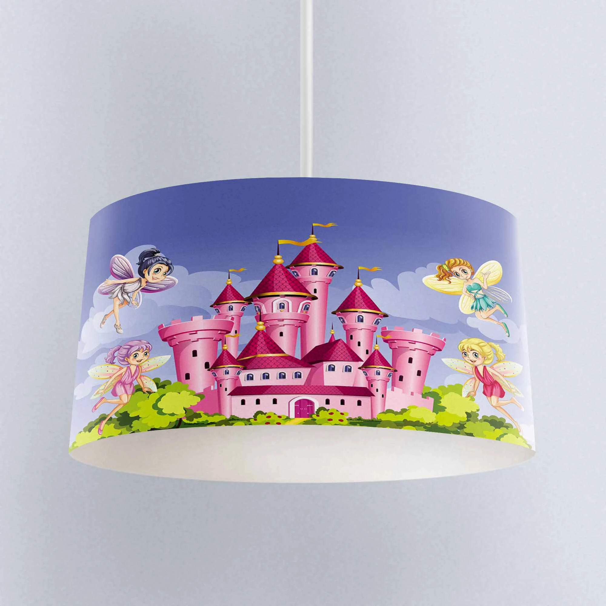 Plafonnier Suspendu En Tissu Imprime Princesse Rose Pour Fille Luminaire Decoratif De Plafond Avec Abat Jour Aliexpress
