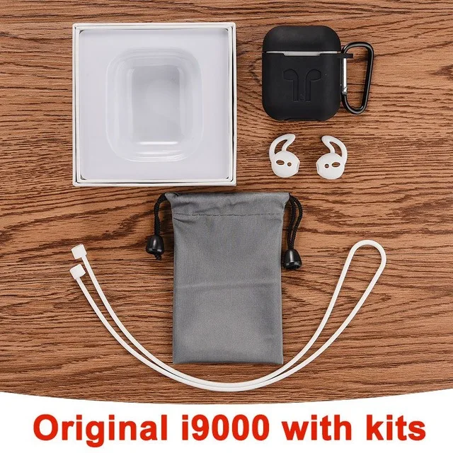 i9000 black kits I9000 TWS Aire 2 Bluetooth 5,0 наушники беспроводные наушники гарнитуры для телефона PK i10 i12 i30 i60 i200 i500 i10000 TWS - Цвет: i9000 black kits