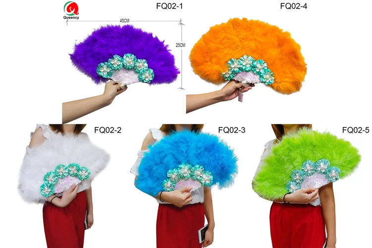 FQ02, DHL-5PCS,, нигерийские женские мягкие веер из перьев, декоративные с 3d аппликацией и пайетками для свадьбы и вечеринки