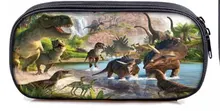 Estuche de cosméticos con estampado de dinosaurio para niños y niñas, estuche de lápices con estampado de monstruo Bolsas de lápices Rex para niños, estuche escolar, papelería, regalo