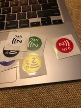 6 unids/lote NFC pegatinas etiquetas NFC213 Rfid etiqueta de la tarjeta de etiqueta de adhesivo etiquetas clave llaveros llavero muestra patrulla