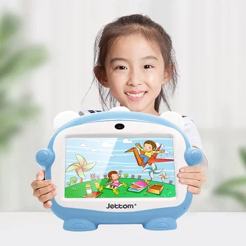 

J2-Jettom with two microphone and SIM card--wholesale 7-inch 8GB ROM 512MB RAM 2G IPS LCD Dual Camera Kids Tablet Blue Color