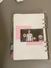 Yiwi-Agenda transparente de PVC con purpurina, suministros de oficina para agenda, hojas sueltas, planificador, Clip, A5, A6, A7