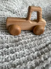 1pc de madera juguete de haya coche de madera bloques de dibujos animados Montessori Juguetes Educativos de los niños del bebé recién nacido, regalo de cumpleaños de juguete de madera