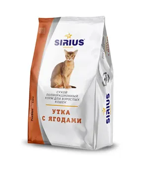 

Sirius duck with berries for cats 1,5 kg * 2 PCs