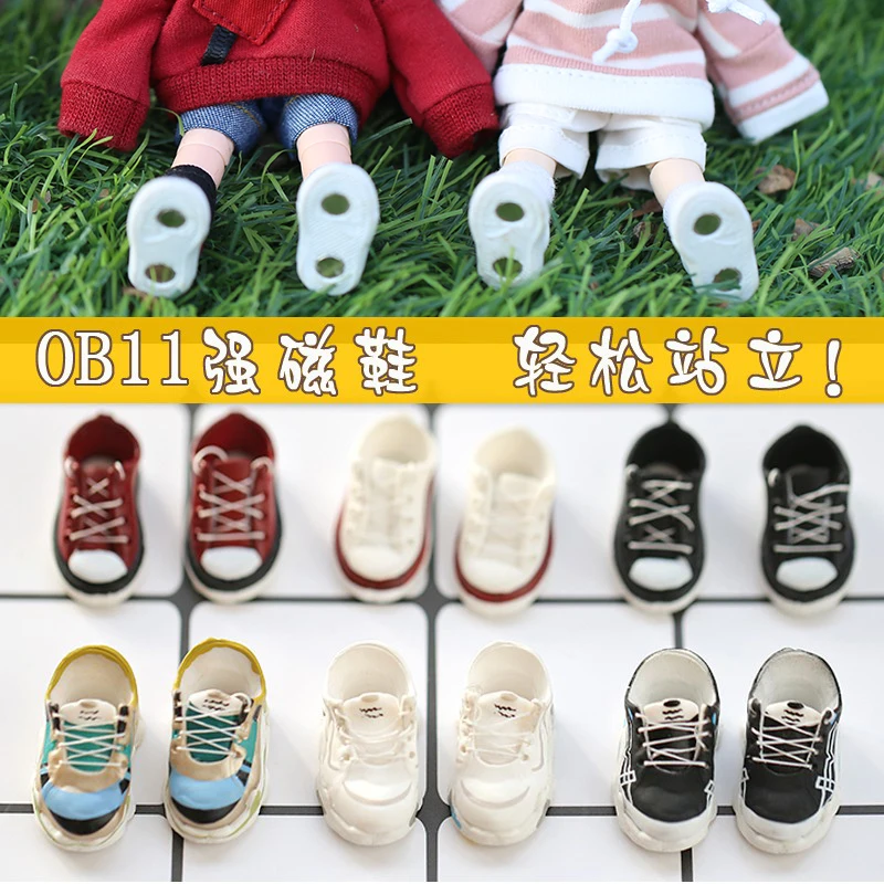 

Magnet shoes sports shoes clothes shoes stand easily set for ob11,obitsu 11,molly, gsc,1/12 BJD Doll Accessories