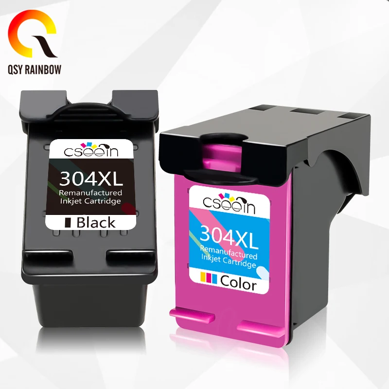 Qsyrainbow 304Xl Rigenerato Per Cartuccia D'Inchiostro Hp 304 Xl Hp304 Deskjet Serie 2600 2620 All-In-On 2630 2632