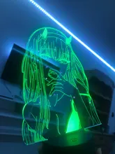 Two-Figure Nightlight Lamp Decor-Light Gift Manga Darling Zero Girls Bedroom Anime In-The-Franxx