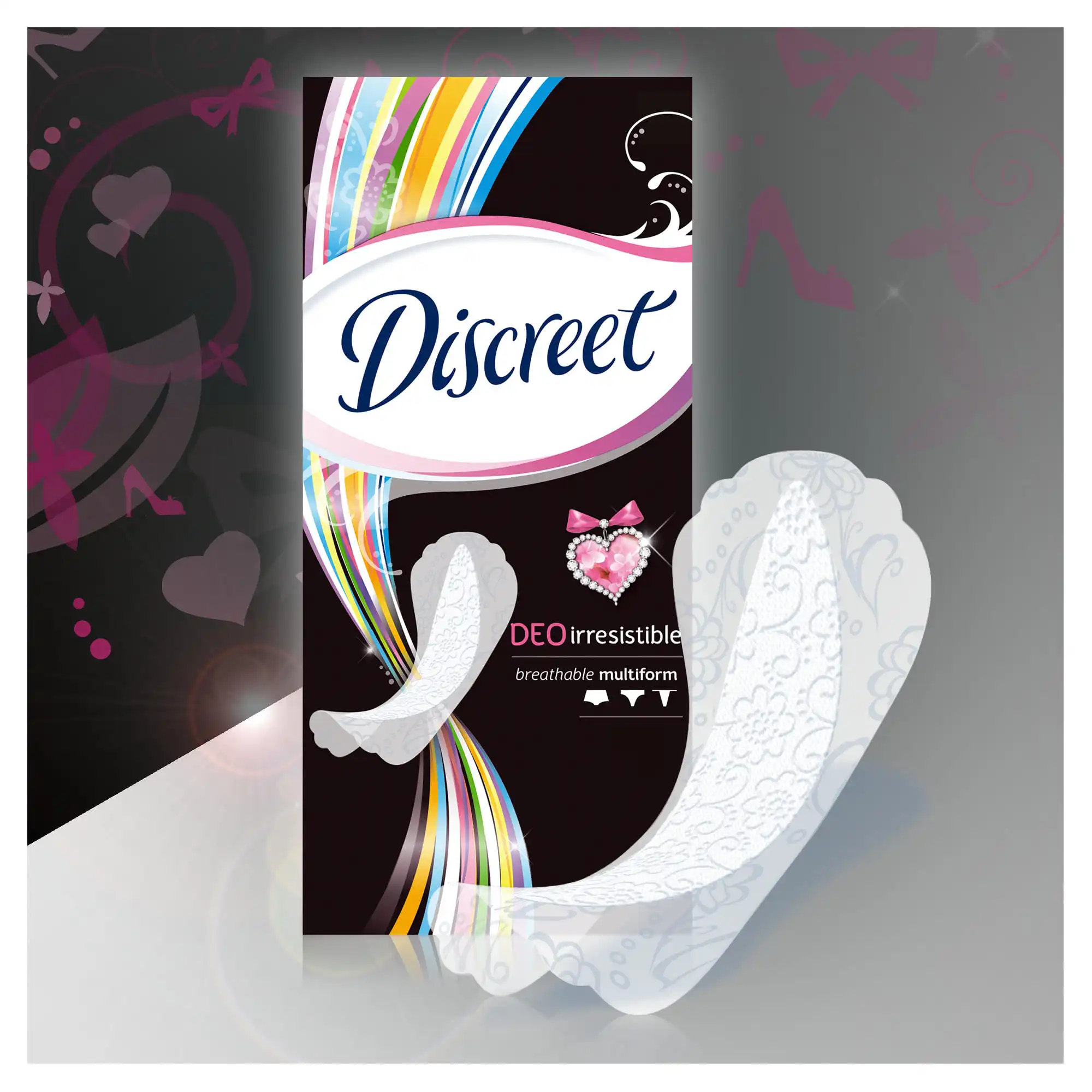Женские ежедневные прокладки DISCREET Deo Irresistible Multiform, 60 шт