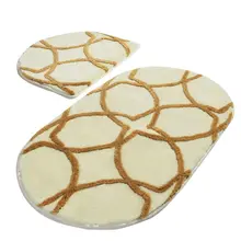 Коврики для ванной нескользящие Противоскользящие коврики Нескользящие противоскользящие Bonne Gold 2'Li набор 60X100 см-50X60 см