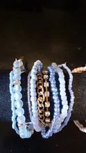 Joyería Bohemia de tejido elástico multicapa para mujer, pulseras y brazaletes con borla de hoja, brazalete envolvente con dije