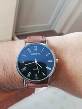 Reloj de cuero decorativo con correa para hombre, deportivo, de pulsera