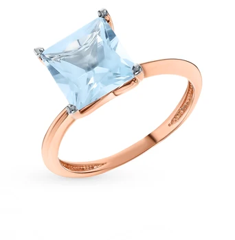 

Gold ring with Topaz sunlight sample 585