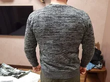 Suéter de lana y algodón para hombre, Jersey informal, Vintage, de colores combinados, cuello redondo de moda, Jacquard grueso y cálido