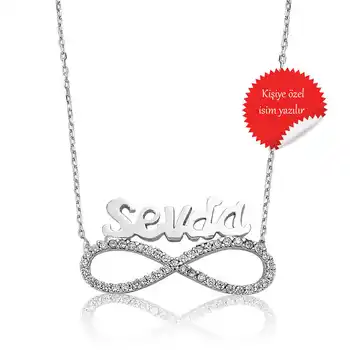 

Merve Silver 925 Sterling Silver Is Infinity Ladies Necklace