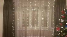 3MX3M LED Curtain Garland on The Window USB String Lights Fairy Festoon Remote Control