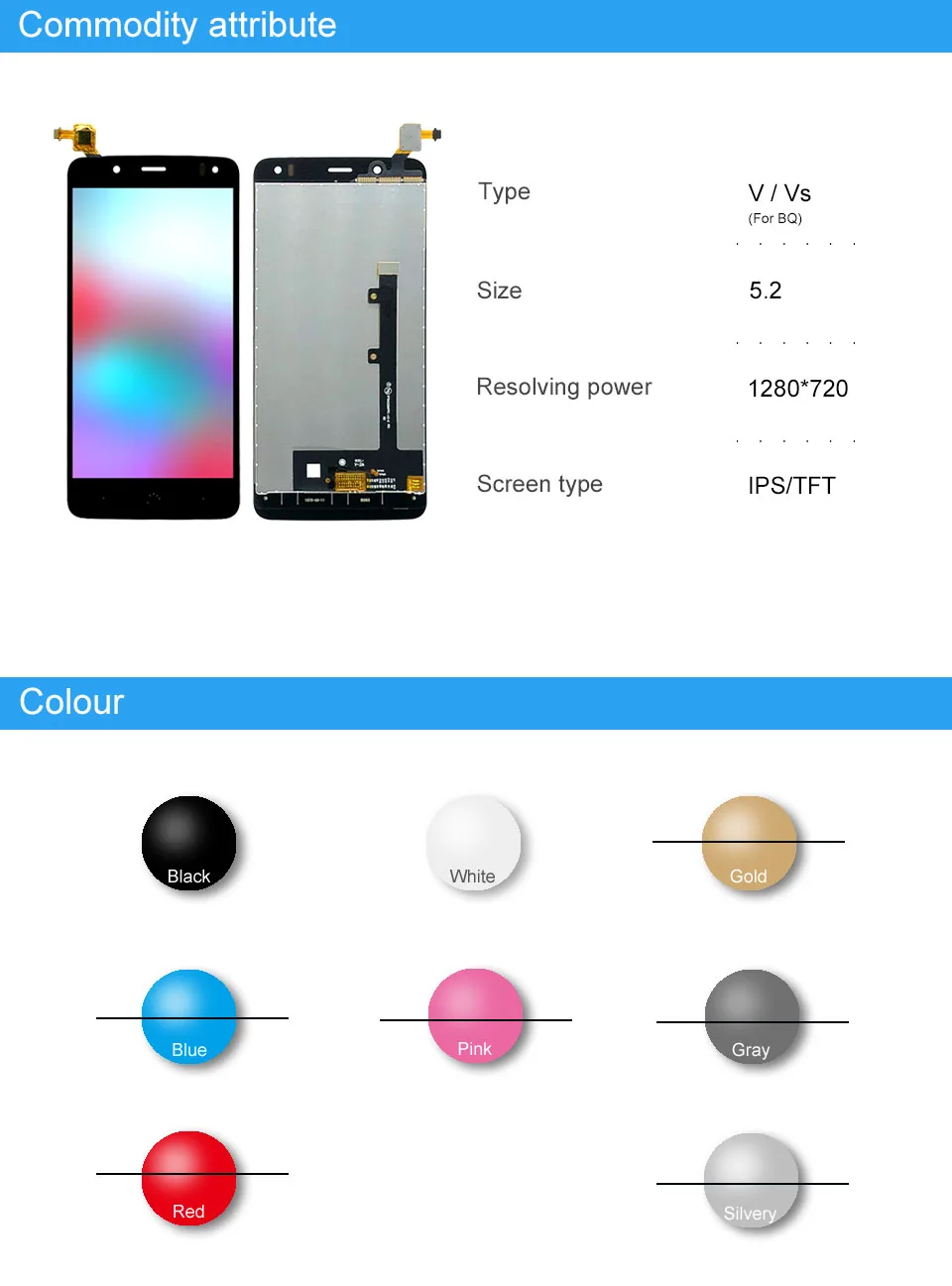 20pcs For BQ Aquaris V Lcd Display Touch Screen Digitizer Assembly for BQ U2/U2 Lite Screen Repair Accessroeis Free Ship DHL