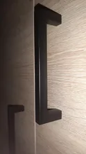 RUNBAZEF-Pomos de mueble cuadrados, tiradores de acero inoxidable, ideales para armario, puerta y cajón, color negro, herraje moderno