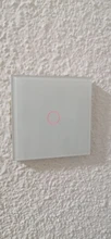 UBARO-Interruptor táctil con Panel de cristal blanco, pulsador estándar europeo de luz Ac230v, 1 Banda, Control único, lámpara de pared
