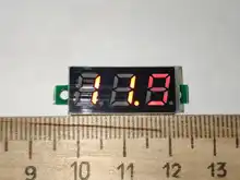 0,28 pulgadas rojo azul Digital Mini pantalla LED módulo DC2.5V-30V DC0-100V del voltímetro del probador de voltaje medidor de contador de Panel de coche de la motocicleta