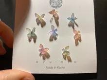 De moda de hadas estéreo mariposa pendientes Set combinado Simple pequeño nicho de diseño en línea celebridad hipoalergénico pendientes
