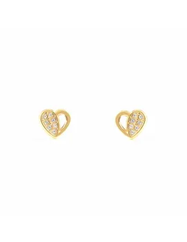 

Earrings Bebe or Girl Heart with Zircons