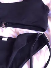 Bikini acolchado con realce para Mujer, traje de baño de dos piezas con lazo lateral, cintura alta, 2021