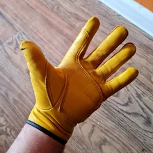 QIANGLEAF-guantes de protección para hombre, de cuero de vaca, amarillo, ultrafinos, de seguridad, para el trabajo, venta al por mayor, 527NP, Envío Gratis