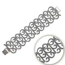Серебряный 925 пробы Браслет из марказита