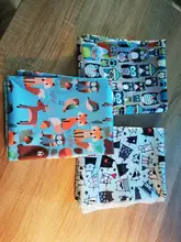 1-4M impreso de tela para bebé pañal de tela reutilizable bolsa libre de BPA tela impermeable PUL bebé Nack bolsa