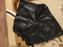 2020 Winter New Women Orange Color PU Bermuda Shorts Faux Leather Belted Shorts