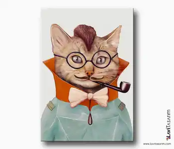 

Electic Cat Canvas Painting-Home Picture Frames Wall Photo Frame Wooden Canvas Frame