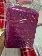 Bolsa de correo de burbujas de 20 piezas, película de aluminio, bolsa de burbuja de radio de oro rosa, bolsa de espuma impermeable, bolsa de embalaje Express, bolsa de vestido grande