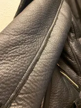 Fur Coat Sheepskin-Coats Aviator Jacket Faux-Leather Women Thicken Winter Lining Casaco