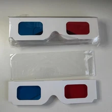 EastVita 10 unids/lote papel Universal anaglifo 3D gafas de 3D gafas de vista anaglifo rojo/azul 3D de vidrio para la película de vídeo EF r20