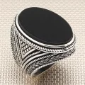 

Turkish Jewelry 925 Sterling Silver Ring Real Gemstone Men Rings Male Jewelry Rings For Mens Rings Women Men's Rings Mens ring