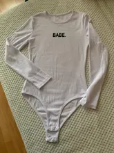 Weekeep-Body de manga larga con estampado de bebé para mujer, bodys sexys de una pieza con cuello redondo para otoño e invierno, 2018