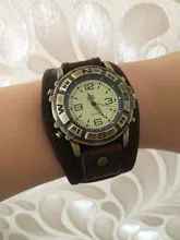 Reloj Retro de correa de cuero con hebilla para hombre, reloj Masculino, estilo Punk, Retro, Simple, ancho, marrón