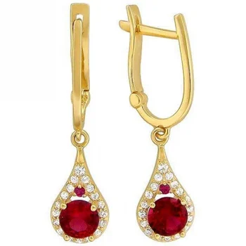 

Esthete drop earrings with 40 cubic zirconia in Yellow Gold