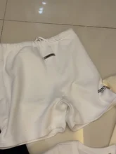 De diseñador de moda de la marca de deportes de los hombres pantalones cortos reflectante carta hip hop calle tamaño grande de verano Unisex algodón pantalones cortos con capucha